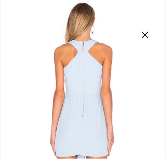 NBD x The Naven Twins Light Blue High Neck Cut Out Dress - Picture 2 of 5